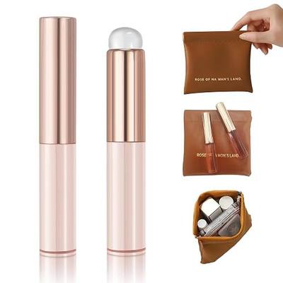 LeMeeOly 2pcs Silicone Lip Brush, Suitable for Even Application of Lipstick Lip Balm Lip Gloss, Soft Silicone Material, Hygienic, Convenient and Easy to Clean, Enhances Lip Care (Prink)