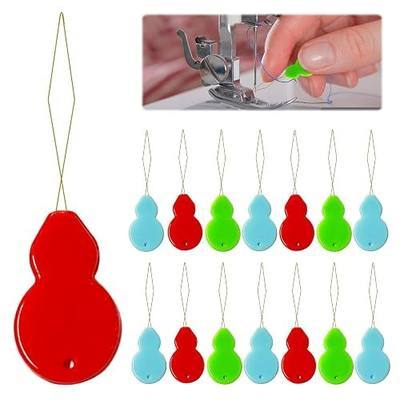 Needle Threaders, Plastic Needle Threaders for Hand Sewing, Gourd Shaped Sewing Machine Needle Threaders with Clear Box, Threader for Small Eye Needles, Embroidery, DIY Arts, 30 PCS