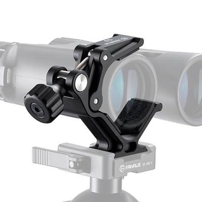 FANAUE S3 Binocular Tripod Mount Adapter with 1/4" & 3/8" Screw and ARCA Quick Release Binocular Tripod Mount, Compatible with Vortex Zeiss Nikon Swarovski Leica Leupold Bushnell Binoculars.