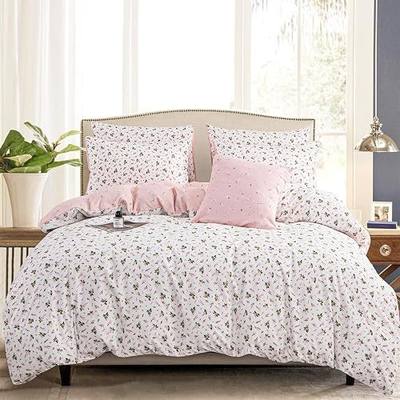 Duvet Cover King Floral 100% Brushed Microfiber 3 Pieces Fresh Chic Garden Style Pink Botanical Flower Printed Pattern King Floral Duvet Cover with Zipper Closure