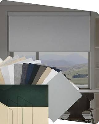 Yoolax Motorized Blinds with Remote, Multicolor Fabric Samples | Blackout, Room Darkening, Light Filtering, and Sheer Fabric Swatches, Preview Fabric Textures and Colors Before Customizing