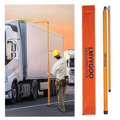 15FT Height Measuring Stick for Trucks, Retractable Bar for Measuring Cars, Truck Height Measuring Stick with Adjustable Pole