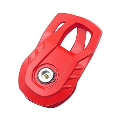 MILINI Snatch Block, 55,000 LBS (25T) Strength Recovery Off-Road Heavy Duty Winches Pulley for Synthetic Rope or Steel Cable, Universal Tackle Block for Truck, Tractor, ATV & UTV (Red)