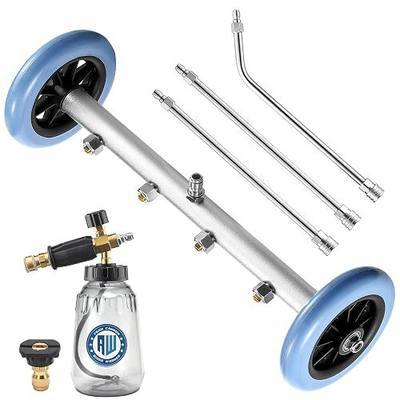 RIDGE WASHER Pressure Washer Undercarriage Cleaner, with Foam Cannon | 16 Inch Undercarriage Washer, Under Car Cleaner with Straight Extension Wand, 4000 PSI