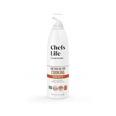 Chefs Life Brown Butter Cooking Spray - Cooking Oil Spray, Non Stick Olive Oil Spray with Avocado Oil and Grapeseed Oil for Cooking, Nonstick Baking Sprayer - 5 Fl Oz Spray Bottle