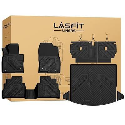 LASFIT Floor Mats & Backrest Mats & Trunk Mat for Mazda CX5 2017-2025 | 100% TPE All Weather Custom Fit Floor Liners Car Mats Automotive Accessories 1st & 2nd Row & Seatback & Cargo Mats, Black