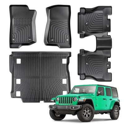 Floor Mats for Jeep Wrangler JL Unlimited 4-Door 2018-2025 (Not for JK/4XE)