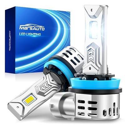 Marsauto Fog Bulbs for Off-Road Use, H11/H8/H9/H16 50000LM 1200% H11 Powersports Bulbs with Cooling Fan, Plug-N-Play, Pack of 2, Tail Light