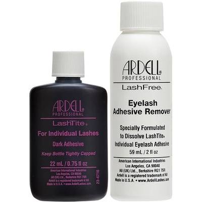 Ardell LashTite Dark Individual Lash Adhesive with LashFree Remover – Eyelash Glue and Remover Set for Cluster Individual Lashes, Long Lasting Hold, 1 Pack