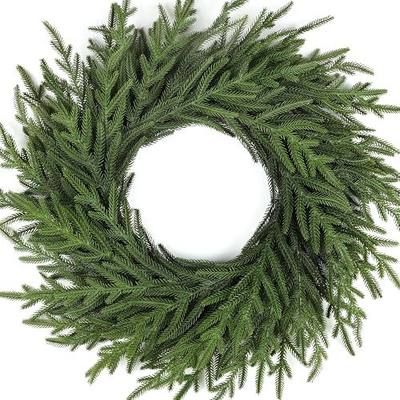 Artgar 26 Inch Pine Wreath - Christmas Wreaths for Front Door - Real Touch Pine Wreath - Large Artificial Green Wreaths for Walls Windows Porches Farmhouse Indoor Outdoor Home Decor