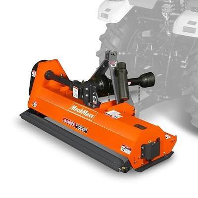 MechMaxx 60'' inch PTO Powered 3 Point Standard Duty Flail Mower for 15-35hp Tractor, NOT Suitable for Quick Hitch, Model EFS60 Orange