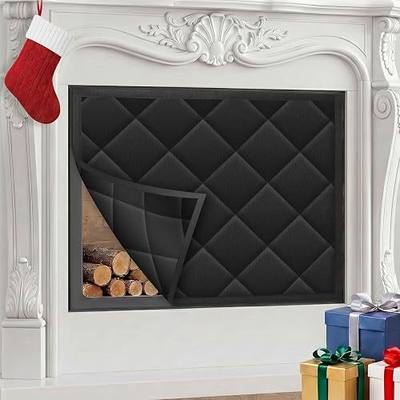 Magnetic Fireplace Draft Cover, Fireplace Blocker Blanket Save Energy, Indoor Fireplace Draft Stopper for Winter Heat Loss and Summer Cooling, Fireplace Insulation Cover for Iron Frame 36 x 24
