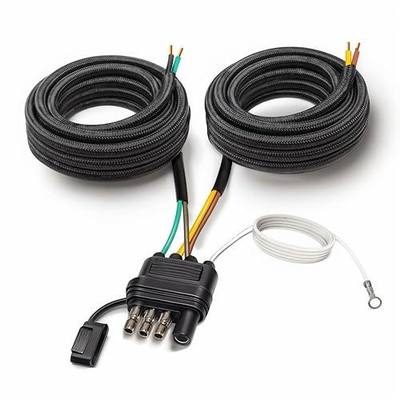 26FT Trailer Wiring Harness Kit, 4 Pin 5 Wire Trailer Wiring Harness | Boat Trailer Wiring Harness, Flat Trailer Connector, for Connection of Tail Lights, Brake Lights and Turn Signals