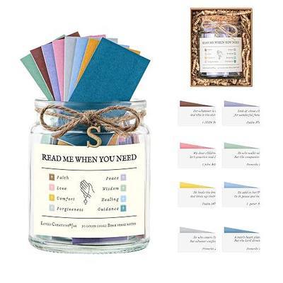 Bible Verse Jar, Initial S Read Me When Prayer, Emotion and Feelings Scripture, Brightness Jar Christian Gifts for Women, Scriptural Study Supplies Men Art Work for Family