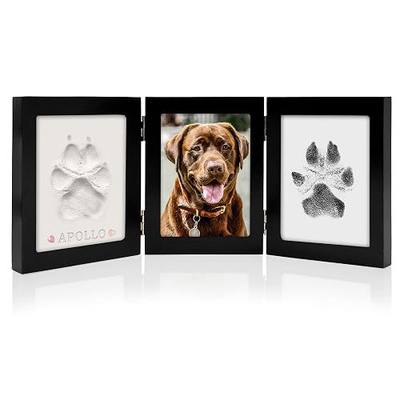 MYPAWLETS Paw Print Kit Keepsake,Ink Pad,Clay&Frame for Dog Cat,Black | Inkless,Mess-Free Ink Pad & Soft Clay,Pet Paw Print Impression Kit,Dogs Nose Print,Dog Memorial,DIY Gifts for Pet Owners