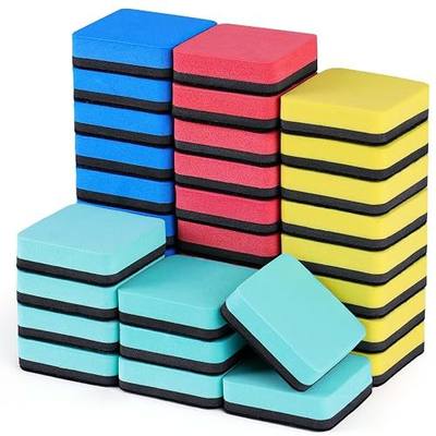XKDOUS 35 Pack Dry Erase Eraser, Magnetic Whiteboard Eraser Bulk, Small White Board Eraser for Kids, Dry Erase Board Eraser, Mini Dry Erase Erasers Perfect for Classroom(4 Color Set, 2 x 2 Inch)