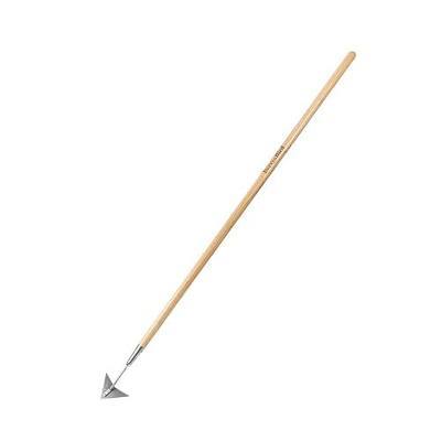 Berry&Bird Triangle Hoe, 60'' Winged Weeder Garden Hoes with Long Wood Handle, Gardener Stainless Steel Warren Hoe, Garden Weeder Hoe Tool for Quickly Weeding, Edging and Gardening Tools