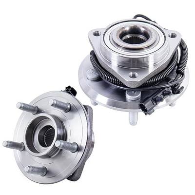 KUIPERAUTO Front Wheel Hub Bearing Assembly 2 PCS Compatible for 2007-2011 Dodge Nitro, Compatible for 2008-2012 Jeep Liberty 5 Lugs w/ABS Replace 513270