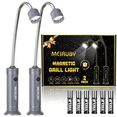 Grill BBQ Stocking Stuffers for Men Adults, 2-Pack Magnetic Barbecue Grill Light: BBQ Grilling Blackstone Griddle Accessories for Outdoor Grills, Birthday Christmas Gifts for Men Dad Husband Grandpa