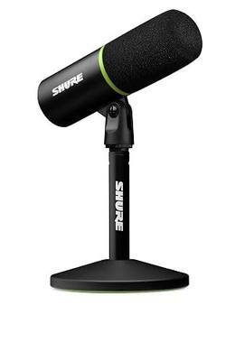 Shure MV6 USB Gaming Microphone for Streaming, Podcasting & Recording - Dynamic USB-C Mic with Voice Isolation, Auto Level Mode, DSP Audio Control & Headphone Monitoring, Black | Voice Isolation, Digital Popper Stopper and Denoiser, 3.5mm Monitoring, Includes Stand and USB-C Cable