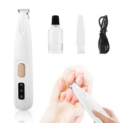 Silent, Cordless, Handheld and Washable Pet Hair Clipper. Equipped with LED Lights Paw Trimmers for Pet's Feet, Rechargeable, Suitable for Paws, Eyes, Ears, Face and Buttocks Areas