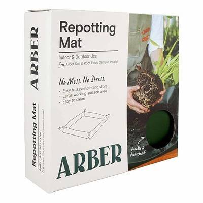 Repotting Mat 30" x 30" Waterproof Foldable Potting Mat for Indoor Plants | Large reusable potting mat with 4-inch walls, easy to clean, fold, store, and use for mess-free gardening.
