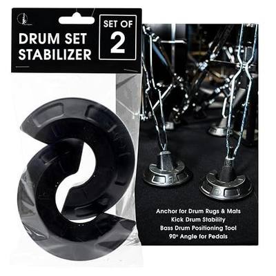 2-Pack Drum Hooves | Stabilize Your Drumset | Non-Slip Drum Accessories | Compatible with Kick Drums, Bass Drums, Pedals | Anchor for Drum Rugs & Mats | Ø4,17 in x 0,98 in