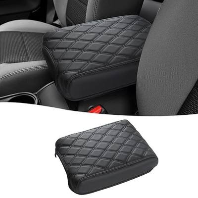 GIANT PANDA Custom Center Console Cover Fit Jeep Wrangler 2/4 Door JK Unlimited Sahara Sport Rubicon X 2008 2009 2010,Waterproof Faux Leather Armrest Console Cover - Full Protection - Black