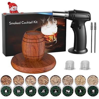 Whiskey Smoker Kit with Torch, Birthday Gifts for Him, Men, Dad, Husband | Cocktail Smoker Infuser Kit Old Fashioned Drink Smoker Kit with 8 Wood Chips Bourbon Whiskey Gifts