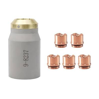 9-8237 Plasma Shield Cup & 5 Pcs Plasma 9-8235 Drag Shield | Fit Thermal Dynamics SL60/SL100, Plasma Cutting Torch Consumables