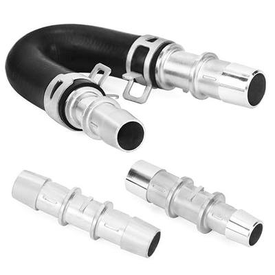 QWORK Upgrade Aluminum Engine Heater Core Bypass Kit, Includes Interchangeable 5/8" and 3/4" Hose Fittings, Direct Replacement with Quick Installation