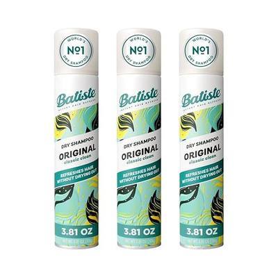 Batiste Dry Shampoo, Original Fragrance, Refresh Hair and Absorb Oil Between Washes, Waterless Shampoo for Added Hair Texture and Body, 3.81 OZ Dry Shampoo Bottle, 3 Pack