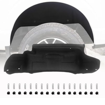 Rear Wheel Well Guards Compatible with F150 2021-2024 (Excludes Raptor), Rear Inner Wheel Well Guards Mud Guard Flaps