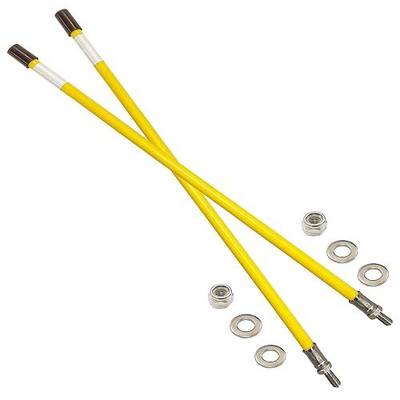 Snow Plow Blade Markers Guides Kit 24''304 Stainless Steel Vertical Stud Mount Joint Never Break Never Rust High Visibility Fit for Boss Western plows and More (Yellow)