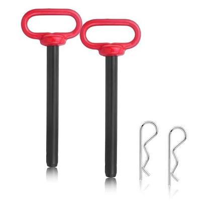 2 Pcs Hitch Pin Tractor Towing Hitch Pin and Clip, 3/4 x 6-1/2 Inch | Heavy Duty Trailer Gate Pin Lawn Mower Trailer Hitch Pins for Trailer, Boat, Car, RV, Truck (3/4 x 6-1/2 Inch)