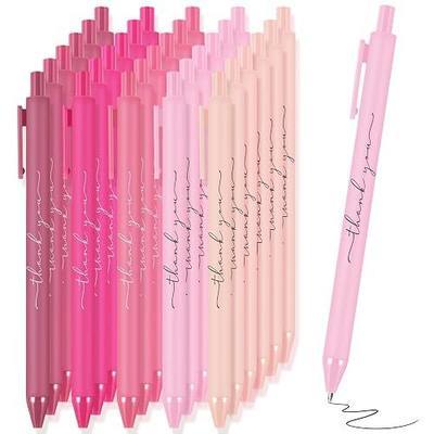 Dispowreath 30pcs Thank You Pens Bulk Cute Multicolor Ballpoint Pens,Pink | Employee Appreciation Gift for Server, Wedding Favors, Teacher Gifts, Office Staff, Back to School Baby Shower Party Events
