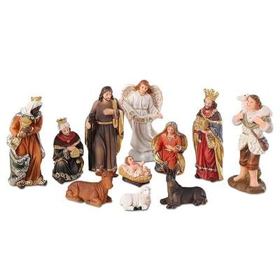 MUMTOP Nativity Set, 11 Piece 3.2 Inches Nativity Scene Set for Indoor Christmas Decorations, Miniature Nativity Figurines Christmas Manger Scene for Tabletop Holidays Home Christmas Decor
