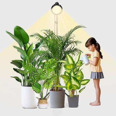 Grow Lights for Indoor Plants with Stand, Full Spectrum Grow Light with Adjustable Tripod Stand, 59" H, 4100K 30W High PPFD Standing Grow Lamp, 300W Equivalent E26 Plant Grow Bulb with On/Off