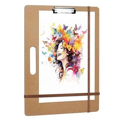 tutata 13 x 17 Drawing Board, Sketch Board with Handle | Portable Art Clipboard for Drafting, Fit in Artist Tote