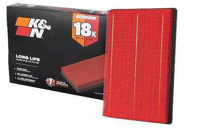 K&N Engine Air Filter: Long Life 18,000 Mile Replacement Air Filter: Compatible with 2002-2026 Dodge Ram Truck V6/V8/V10 (1500, 2500, 3500, 4500, 5500), KNA-2247