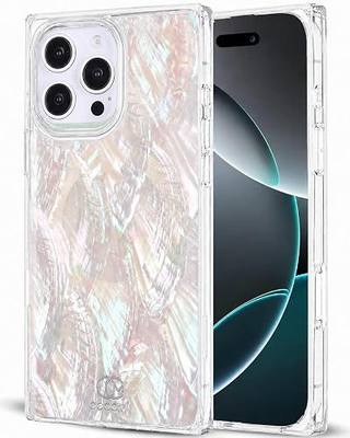 COCOMII Rectangle for iPhone 16 Pro Max Case, Natural Real Mother of Pearl | Compatible with MagSafe Wireless Charging, Shockproof 10ft Drop Protection, Camera & Screen Protection, Premium Glossy Finish