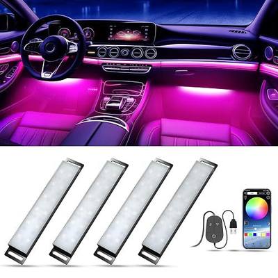 Honalia Car LED Lights Interior, RGB Interior Car Lights with App Control and Music Sync, USB Under Dash LED Lights for Jeeps Trucks SUVs, DC 5V