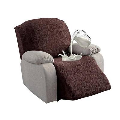 100% Waterproof Recliner Chair Cover, 1 Pieces Stretch Recliner Sofa Slipcovers Washable Cover for Reclining Chair for Pets, Dogs, Kids (Chocolate, 1 Seater)