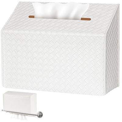 NiHome PU Leather Tissue Box Cover for Kleenex Hand Towels, Versatile Design for Countertops and Towel Racks, Leather Enhances Home Decor, Easy to Use with Exquisite Edging Craftsmanship