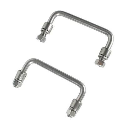 304 Stainless Steel Folding Handle 90 Degree Folding Pull Handle,Cabinet Handle Toolbox Handle,2 Pack (Hole Center 3.93in)