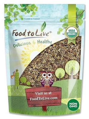 Food to Live - Organic Basil Leaves, 12 Ounces – Dried & Cut. Great for Pizzas, Pesto, Soups, Sauces, Salads and Herbal Tea. Non-GMO. Kosher. Bulk