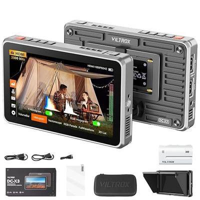 VILTROX DC-X3 Touchscreen Camera Field Monitor, SDI in/Out HDMI in/Out 4K Camera Video Monitor with Sunshade Hood,Camera Touchscreen Monitor for Sony Canon Nikon,2000nits,3D LUT,1920X1080