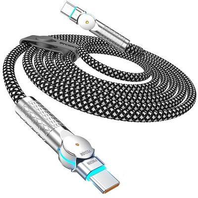 USB C to USB C Cable 10FT 240W, 180°Rotating USB C Cable Braided Type C Charger Cable Fast Charge for iPhone 16/16Pro/16Plus/16ProMax,MacBook Air,iPad Pro,Pixel,Samsung Galaxy S23/S24 Ultra-Black