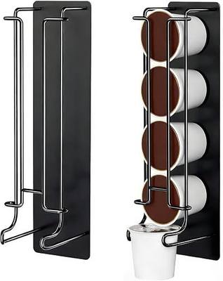 K Cup Holder, Coffee Pod Holders for Small Countertops, Side Mount & Wall Mount Coffee Pod Capsule Organizer & Storage for K-Cup Pods