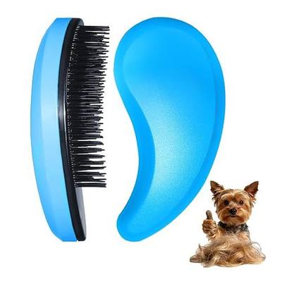 Small Dog Brush- Grooming Tool for Teddy, Yorkies, Maltese, Shih Tzu, Chihuahua - Puppy Hair Brush (Blue)